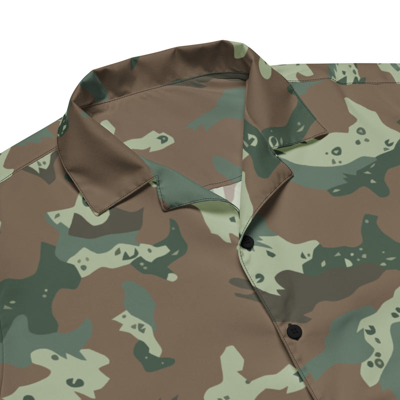 Chocolate Chip Soldier 2000 South African CAMO Unisex Short-Sleeve Button Shirt - Button-Up