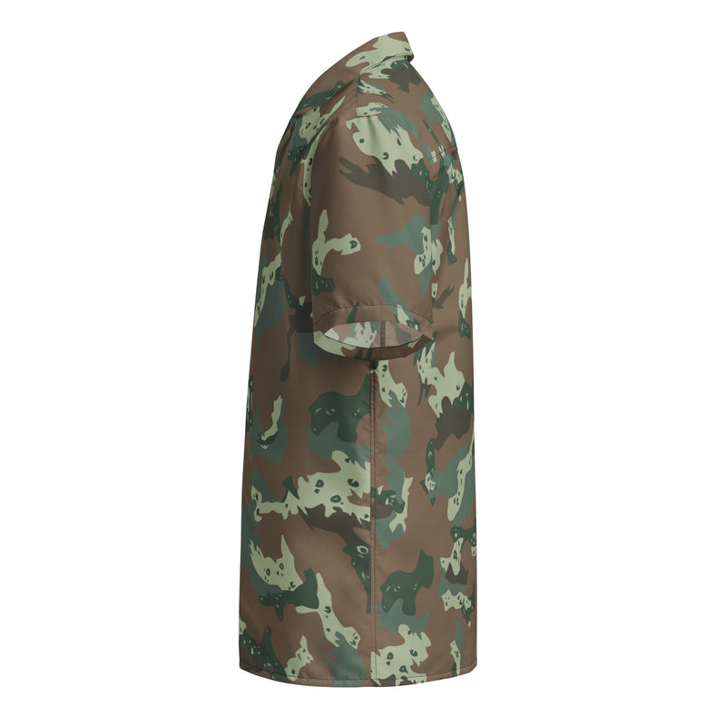 Chocolate Chip Soldier 2000 South African CAMO Unisex Short-Sleeve Button Shirt - Button-Up