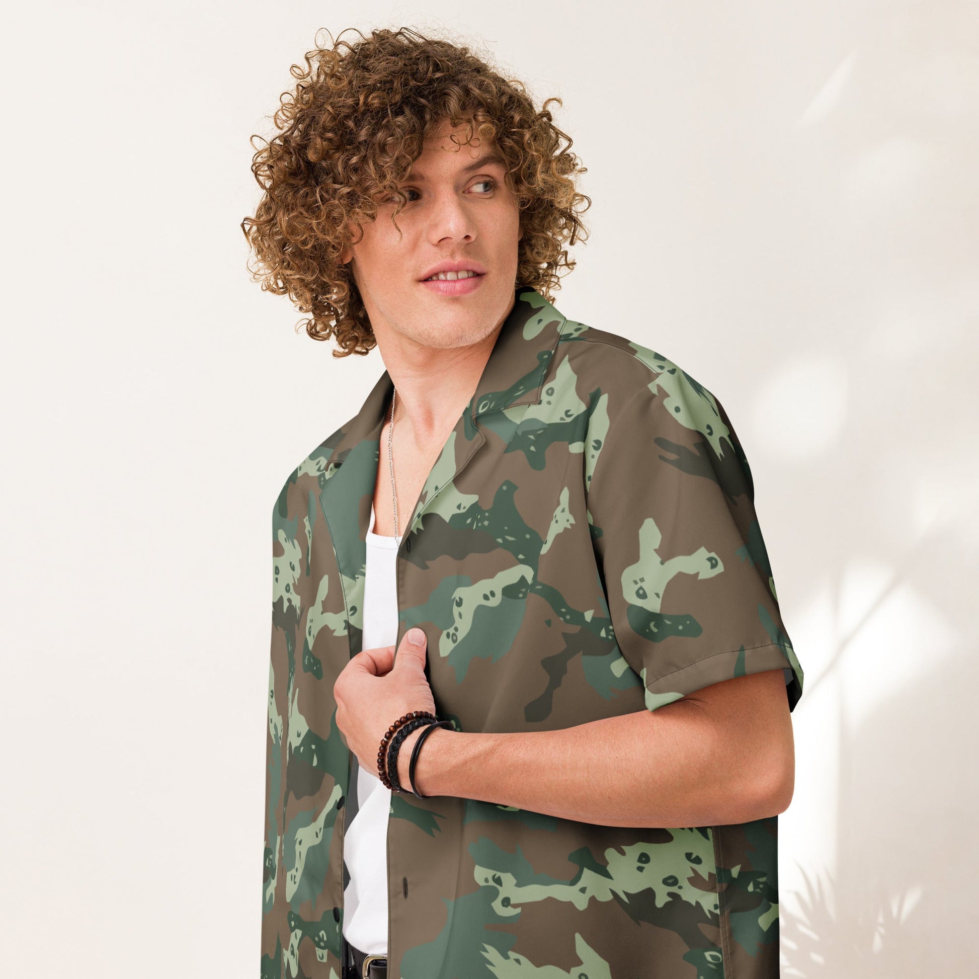 South African Chocolate Chip Soldier 2000 CAMO Unisex button shirt - Button Shirts