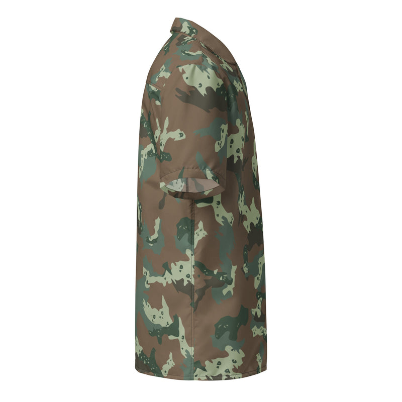 Chocolate Chip Soldier 2000 South African CAMO Unisex Short-Sleeve Button Shirt - Button-Up