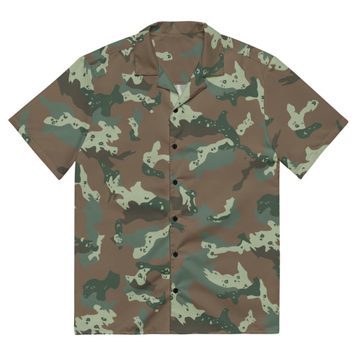 Chocolate Chip Soldier 2000 South African CAMO Unisex Short-Sleeve Button Shirt - 2XS - Button-Up
