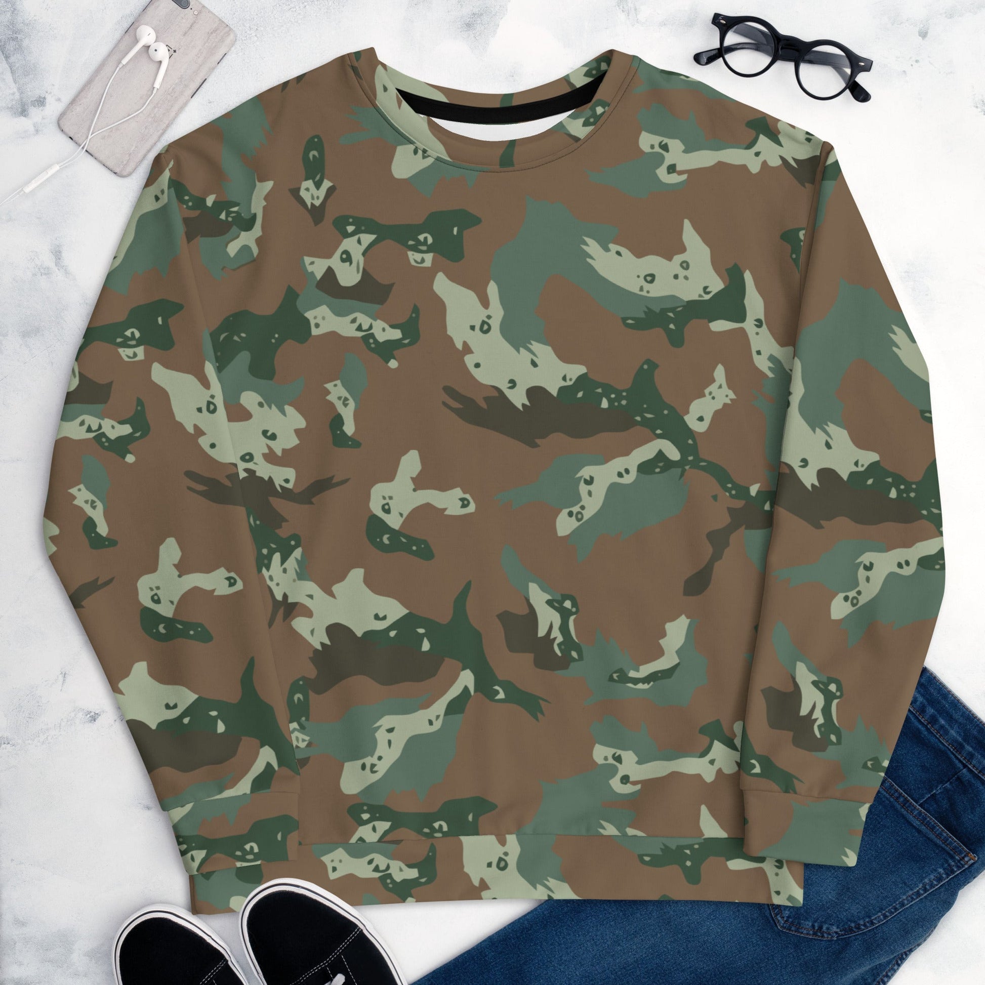 South African Chocolate Chip Soldier 2000 CAMO Unisex Sweatshirt - Sweatshirts