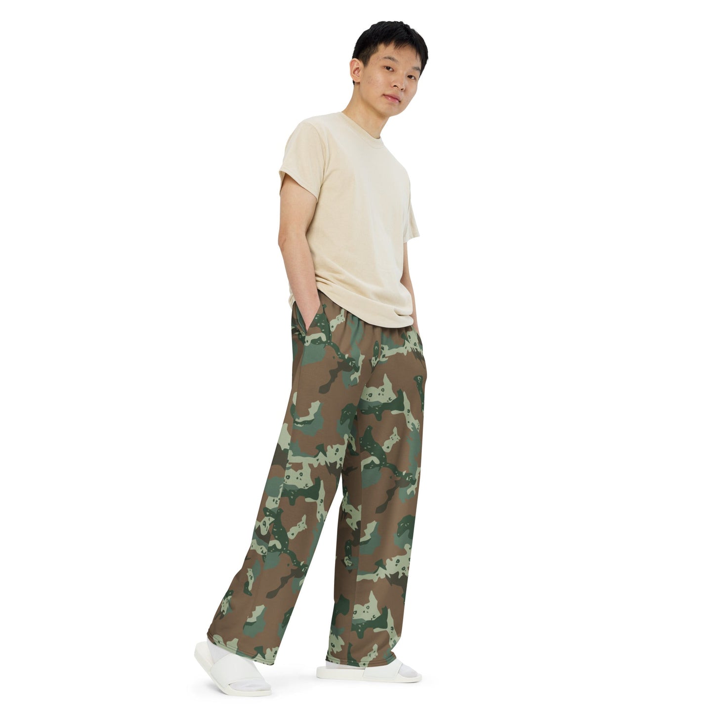South African Chocolate Chip Soldier 2000 CAMO unisex wide-leg pants - Wide-leg Pants