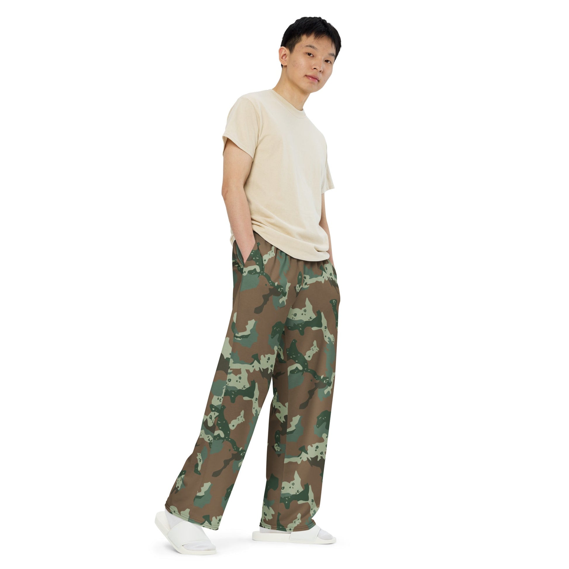 South African Chocolate Chip Soldier 2000 CAMO unisex wide-leg pants - Wide-leg Pants