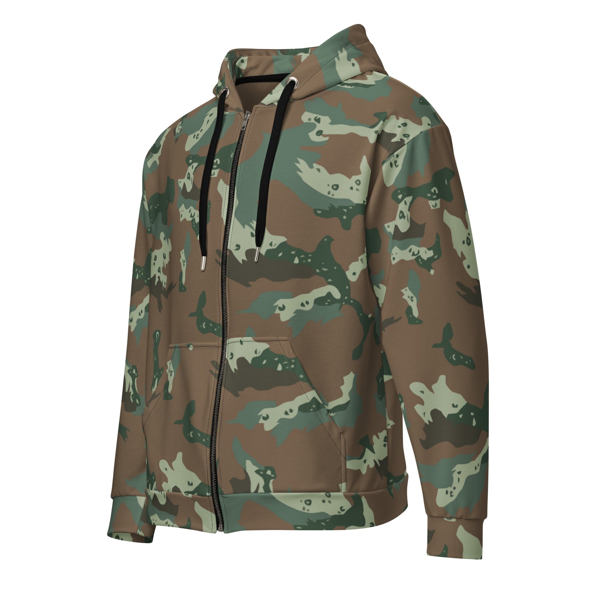 South African Chocolate Chip Soldier 2000 CAMO Unisex zip hoodie - Zip Hoodies