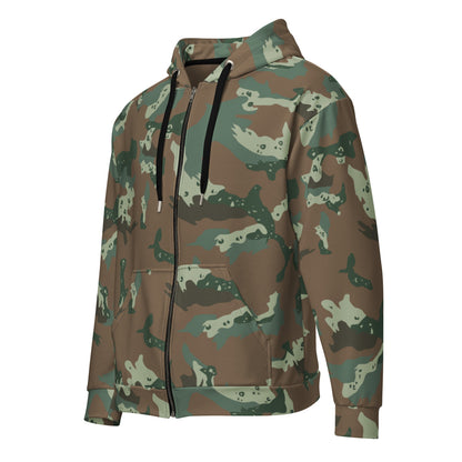 South African Chocolate Chip Soldier 2000 CAMO Unisex zip hoodie - Zip Hoodies