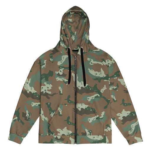 Chocolate Chip Soldier 2000 South African CAMO Unisex Zip Hoodie - 2XS