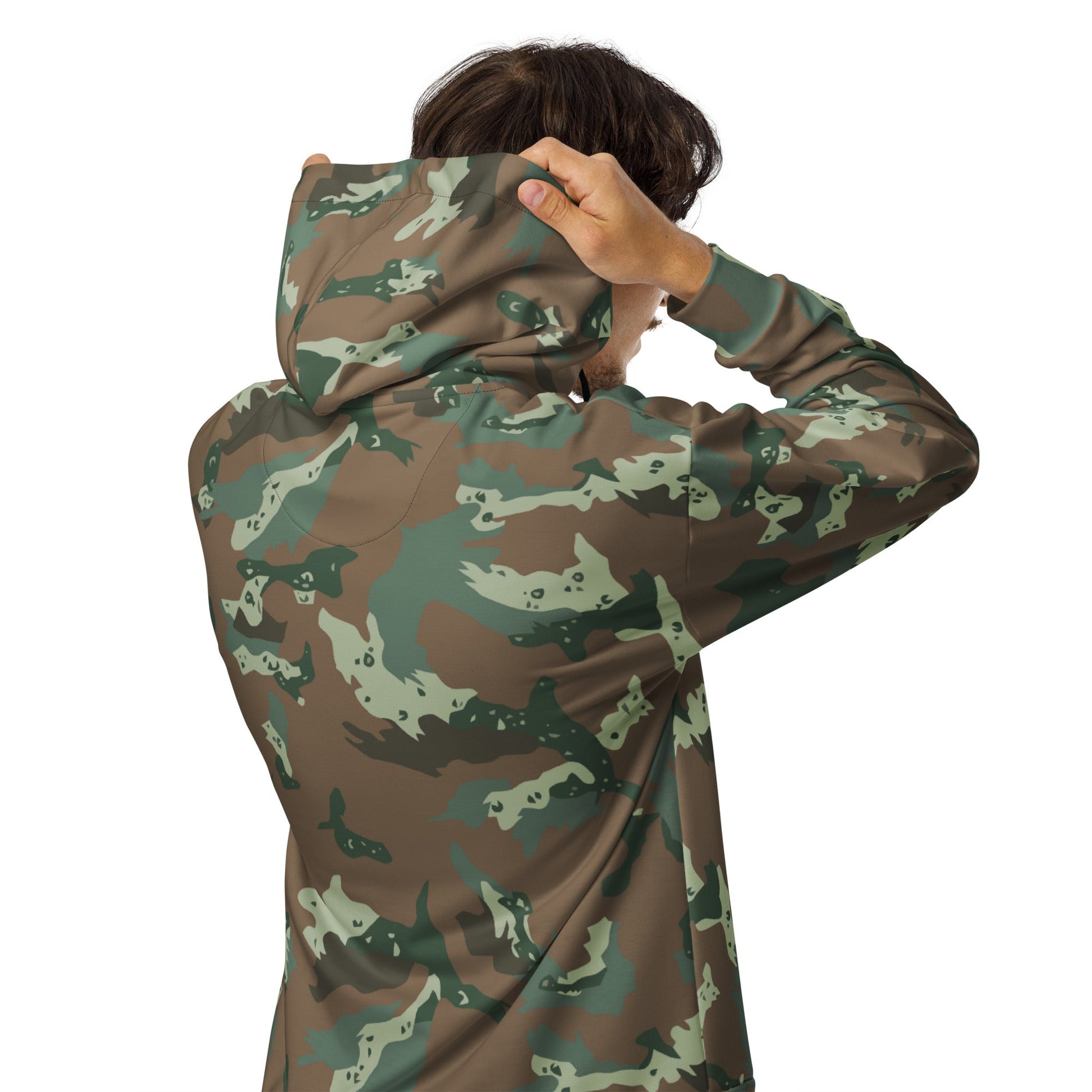 South African Chocolate Chip Soldier 2000 CAMO Unisex zip hoodie - Zip Hoodies