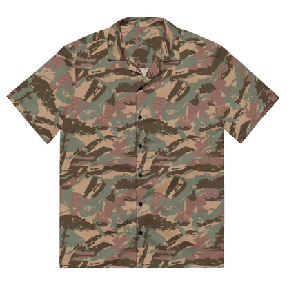 South African Defense Force (SADF) 32 Battalion Dry Season CAMO Unisex button shirt - 2XS - Button Shirt