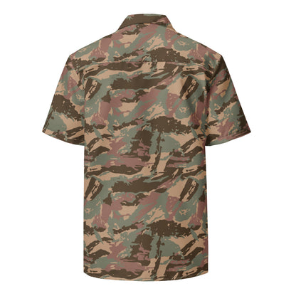 South African Defense Force (SADF) 32 Battalion Dry Season CAMO Unisex button shirt - Button Shirt