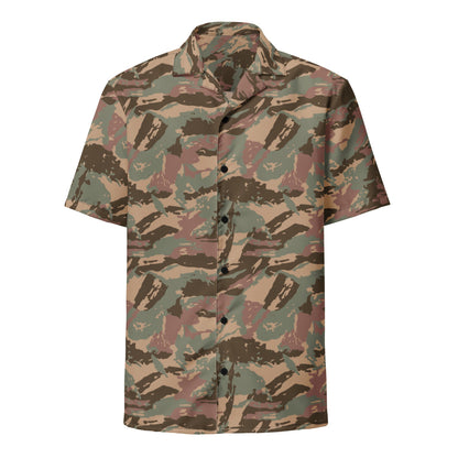 South African Defense Force (SADF) 32 Battalion Dry Season CAMO Unisex button shirt - Button Shirt