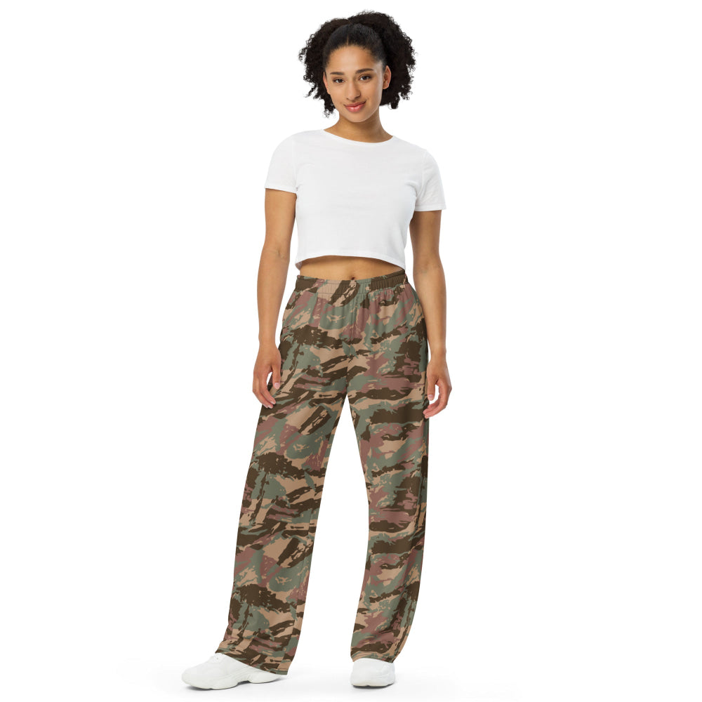 South African Defense Force (SADF) 32 Battalion Dry Season CAMO unisex wide - leg pants