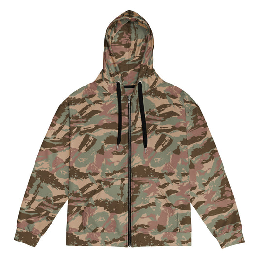 South African Defense Force (SADF) 32 Battalion Dry Season CAMO Unisex zip hoodie - Zip Hoodie