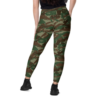 South African Defense Force (SADF) 32 Battalion Wet Season CAMO Leggings with pockets - Womens With Pockets