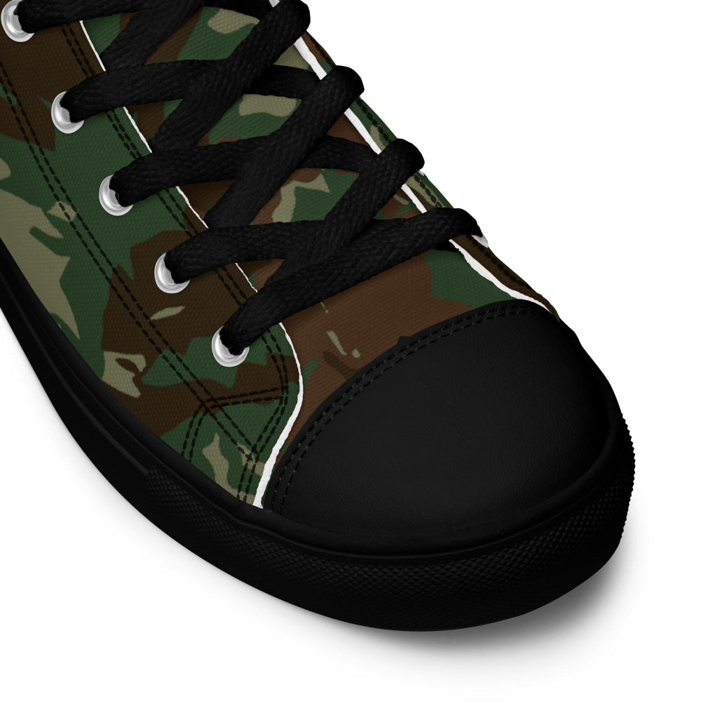 South African Defense Force (SADF) 32 Battalion Wet Season CAMO Men’s high top canvas shoes - Mens High Top Canvas Shoes