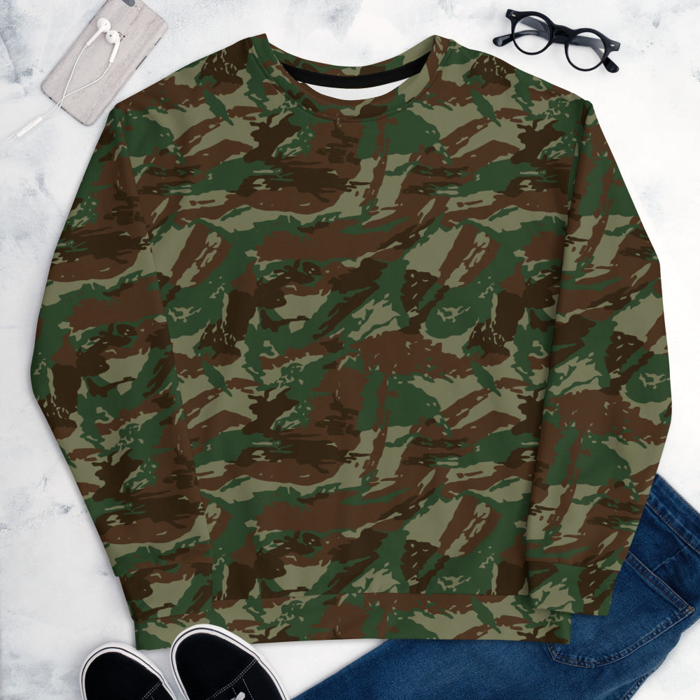 South African Defense Force (SADF) 32 Battalion Wet Season CAMO Unisex Sweatshirt