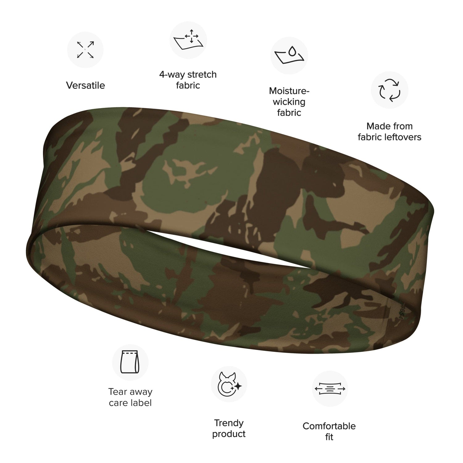 South African Defense Force (SADF) 32 Battalion Winter CAMO Headband - M - Headbands