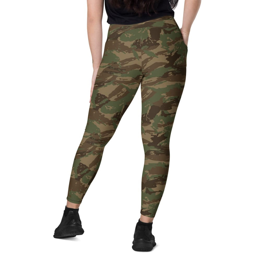 South African Defense Force (SADF) 32 Battalion Winter CAMO Leggings with pockets - Womens With Pockets