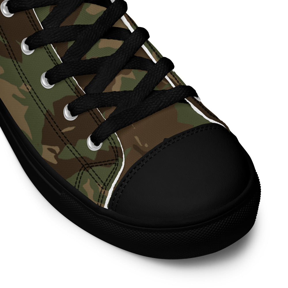 South African Defense Force (SADF) 32 Battalion Winter CAMO Men’s high top canvas shoes - Mens High Top Canvas Shoes