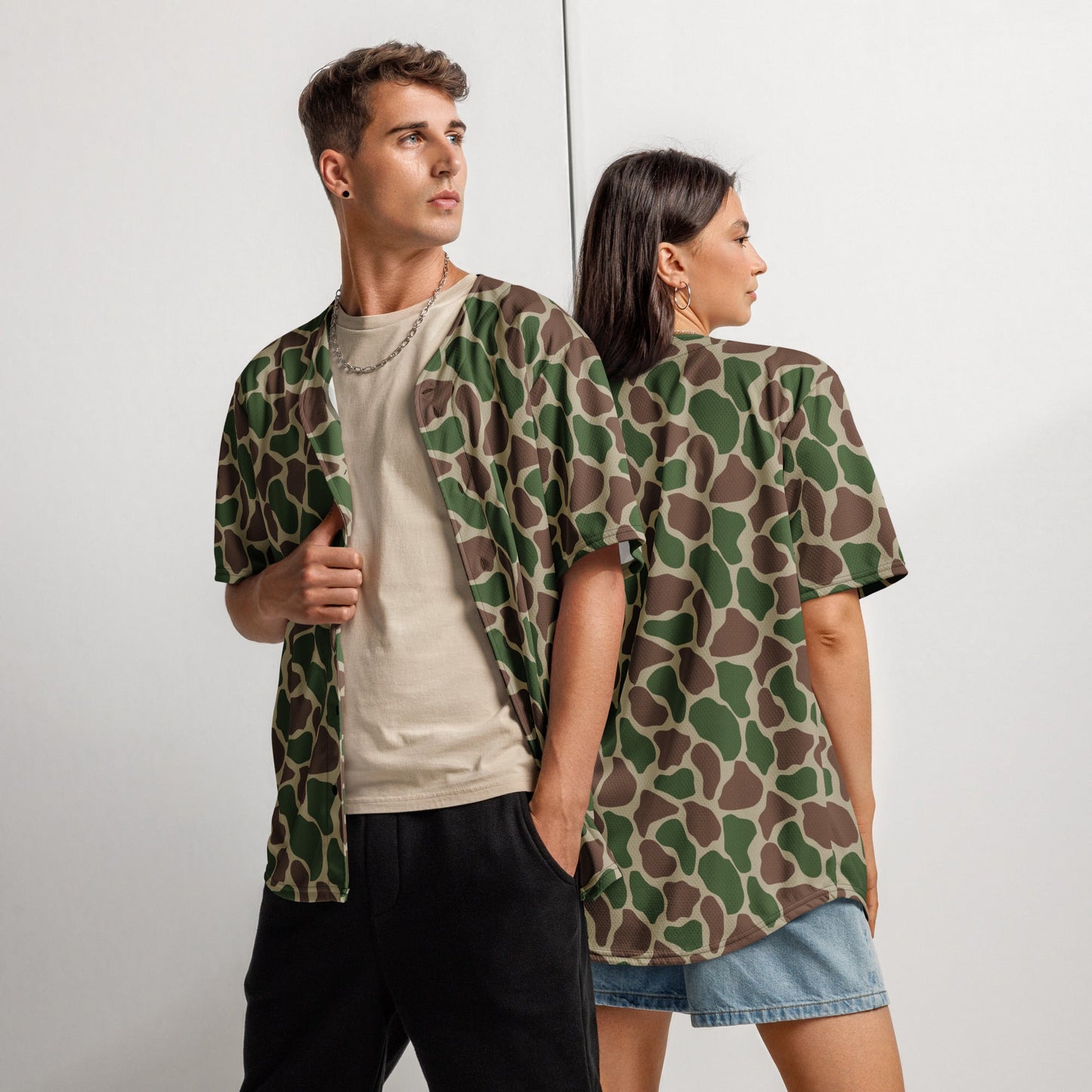 South African Kangwane Giraffe CAMO baseball jersey - 2XS - Baseball Jerseys