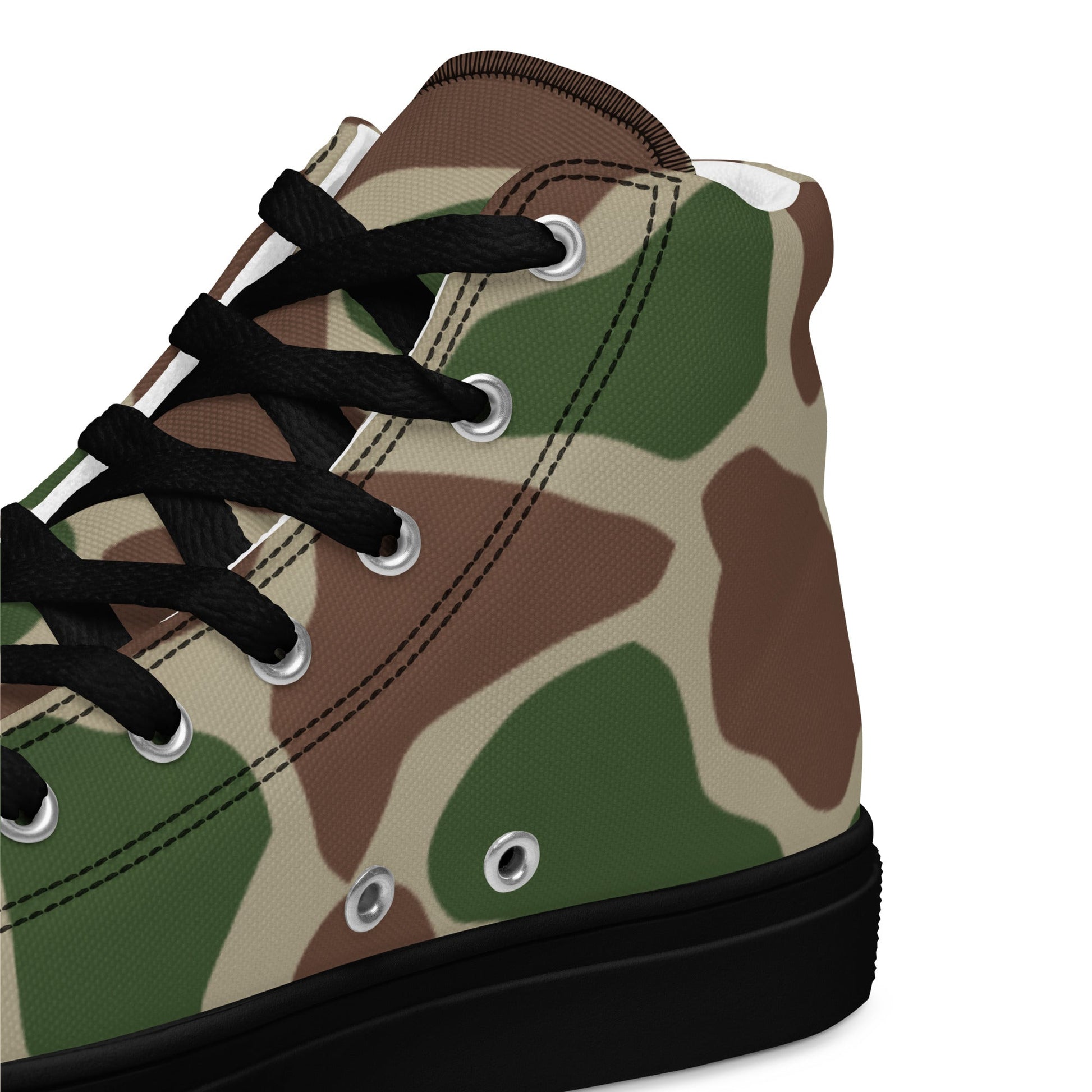 South African Kangwane Giraffe CAMO Mens high top canvas shoes - High Top Canvas Shoes