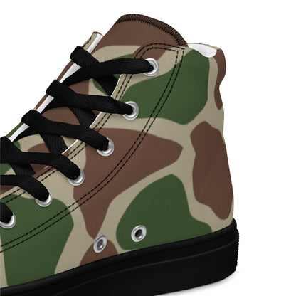 South African Kangwane Giraffe CAMO Mens high top canvas shoes - High Top Canvas Shoes