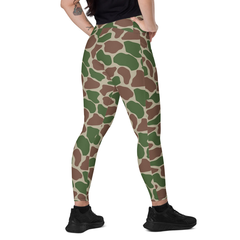 South African Kangwane Giraffe Police CAMO Leggings with pockets - 2XS - Womens With Pockets