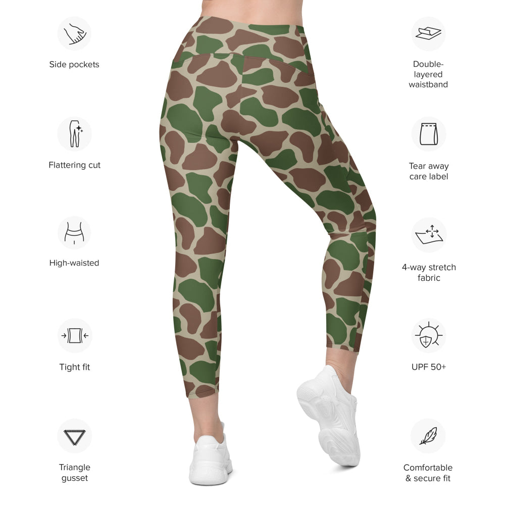 South African Kangwane Giraffe Police CAMO Leggings with pockets - Womens With Pockets