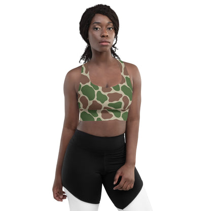 South African Kangwane Giraffe Police CAMO Longline sports bra - Womens Sports Bra