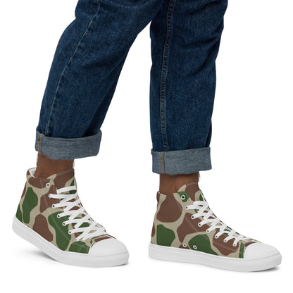 South African Kangwane Giraffe Police CAMO Men’s high top canvas shoes - Mens High Top Canvas Shoes