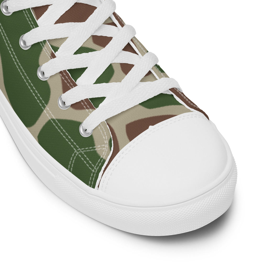 South African Kangwane Giraffe Police CAMO Men’s high top canvas shoes - Mens High Top Canvas Shoes