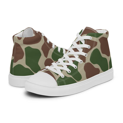 South African Kangwane Giraffe Police CAMO Men’s high top canvas shoes - Mens High Top Canvas Shoes