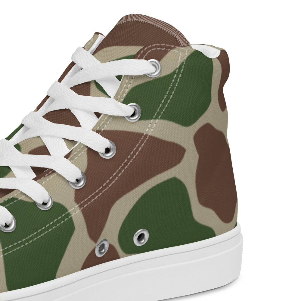 South African Kangwane Giraffe Police CAMO Men’s high top canvas shoes - Mens High Top Canvas Shoes