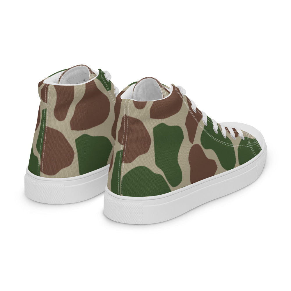 South African Kangwane Giraffe Police CAMO Men’s high top canvas shoes - Mens High Top Canvas Shoes