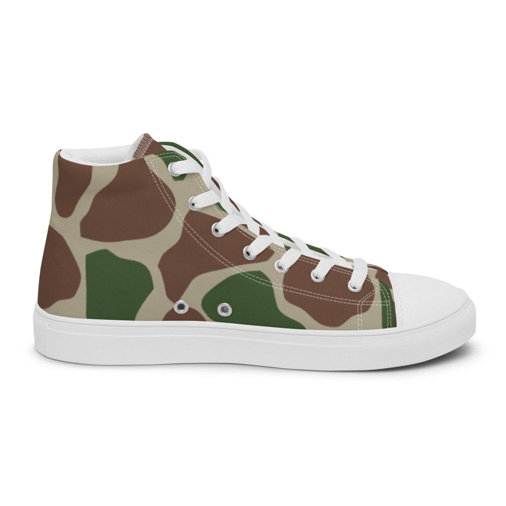 South African Kangwane Giraffe Police CAMO Men’s high top canvas shoes - Mens High Top Canvas Shoes