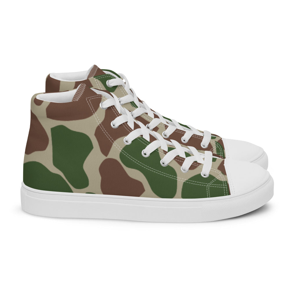 South African Kangwane Giraffe Police CAMO Men’s high top canvas shoes - Mens High Top Canvas Shoes