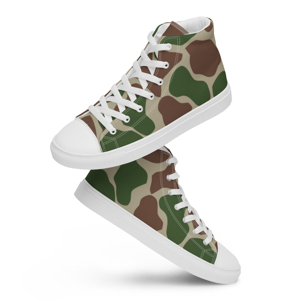 South African Kangwane Giraffe Police CAMO Men’s high top canvas shoes - Mens High Top Canvas Shoes