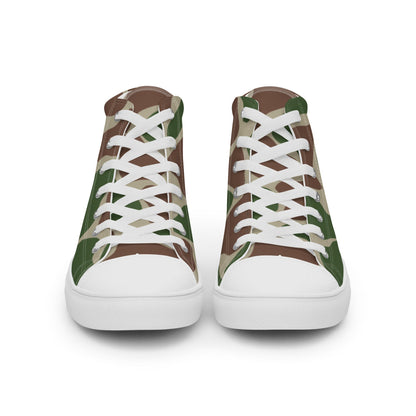 South African Kangwane Giraffe Police CAMO Men’s high top canvas shoes - Mens High Top Canvas Shoes