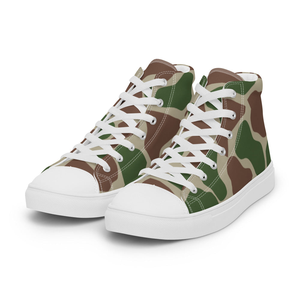 South African Kangwane Giraffe Police CAMO Men’s high top canvas shoes - Mens High Top Canvas Shoes