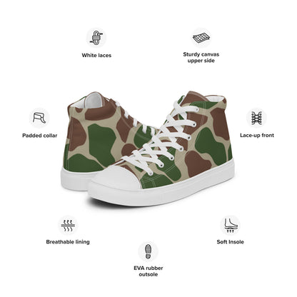 South African Kangwane Giraffe Police CAMO Men’s high top canvas shoes - Mens High Top Canvas Shoes