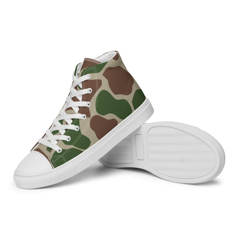 South African Kangwane Giraffe Police CAMO Men’s high top canvas shoes - Mens High Top Canvas Shoes