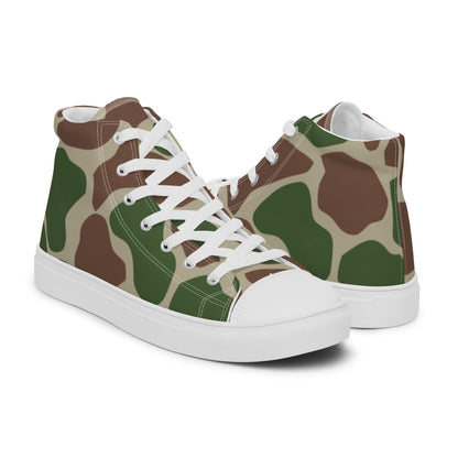 South African Kangwane Giraffe Police CAMO Men’s high top canvas shoes - Mens High Top Canvas Shoes