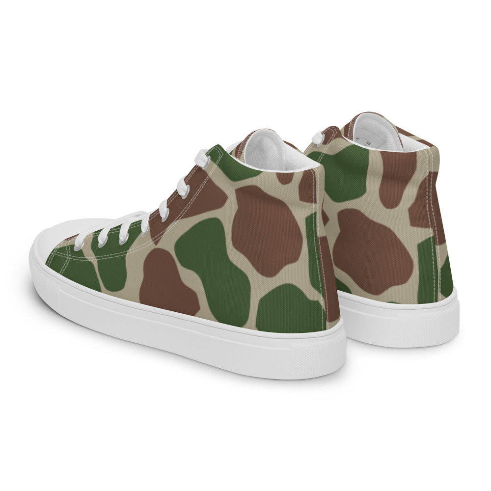 South African Kangwane Giraffe Police CAMO Men’s high top canvas shoes - Mens High Top Canvas Shoes