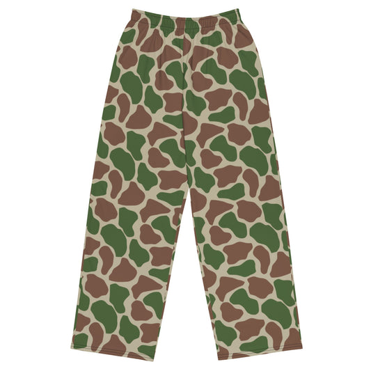 South African Kangwane Giraffe Police CAMO unisex wide-leg pants - 2XS - Unisex Wide-Leg Pants