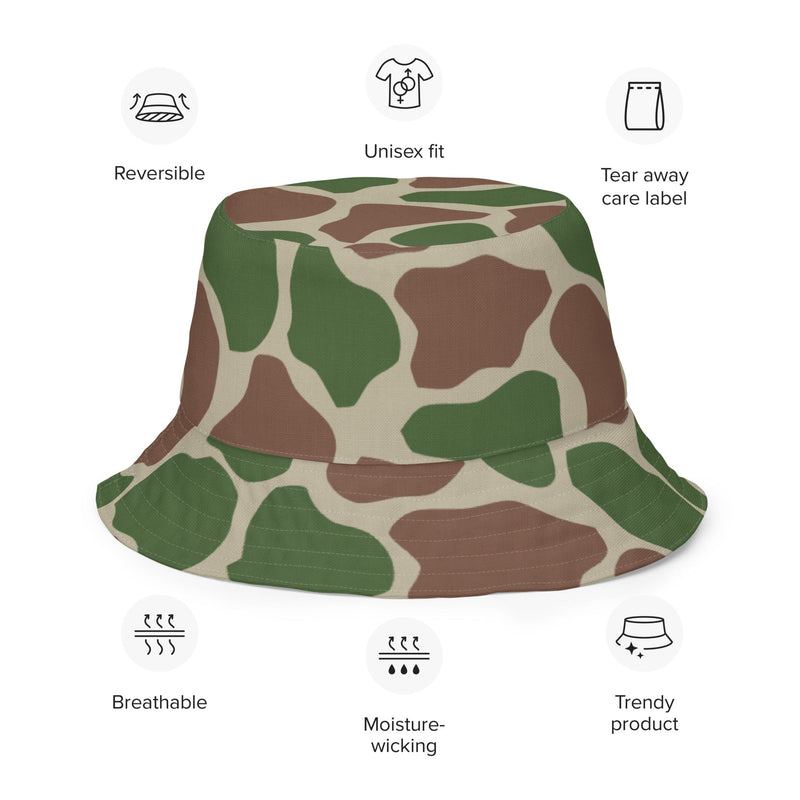 Giraffe Kangwane South African CAMO Reversible Bucket Hat - Head