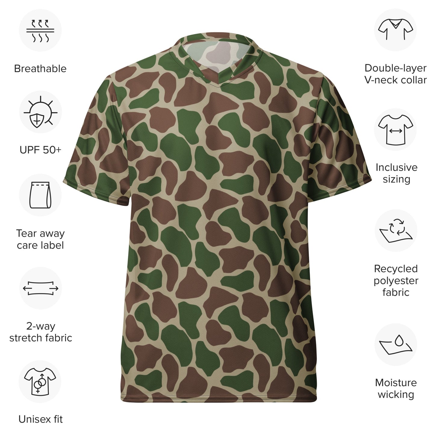 South African Kangwane Giraffe CAMO unisex sports jersey Sports Jerseys