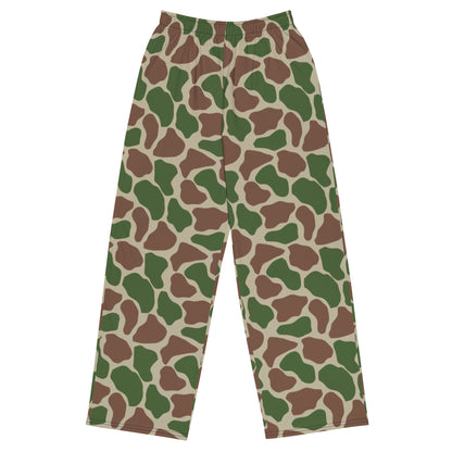 South African Kangwane Giraffe CAMO unisex wide leg pants 2XS Wide Pants