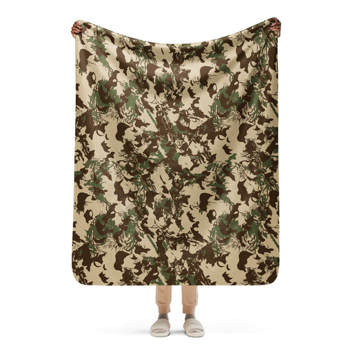 Koevoet Grasslands South African CAMO Sherpa Blanket - 50″×60″