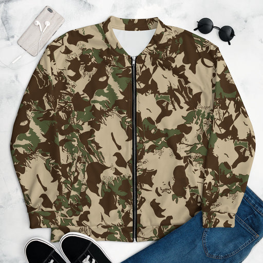 Brushstroke Grasslands CAMO Unisex Bomber Jacket - XS