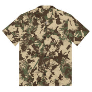 Brushstroke Grasslands CAMO Unisex Short-Sleeve Button Shirt - 2XS - Button-Up
